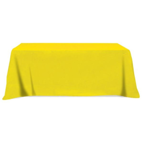 Flat Poly/Cotton 3-sided Table Cover - fits 8' standard t...