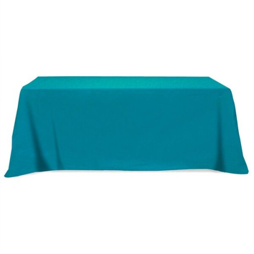 Flat Poly/Cotton 3-sided Table Cover - fits 8' standard t...