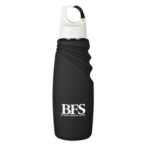 24 Oz. Matte Finish Crest Carabiner Sports Bottle