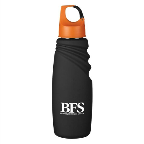 24 Oz. Matte Finish Crest Carabiner Sports Bottle