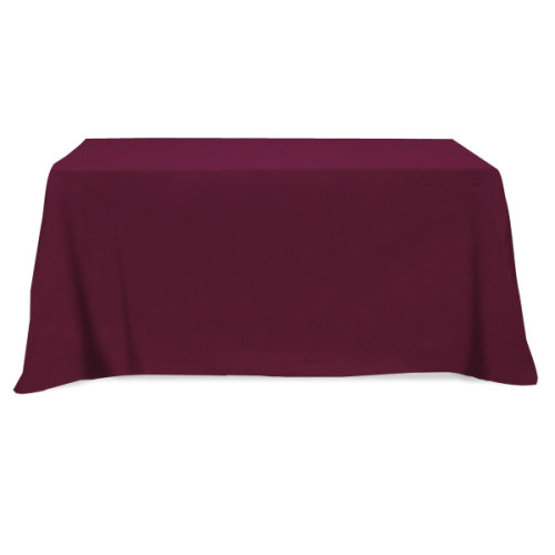 Flat Poly/Cotton 3-sided Table Cover - fits 6' standard t...