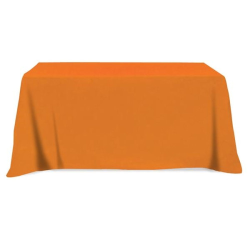 Flat Poly/Cotton 3-sided Table Cover - fits 6' standard t...