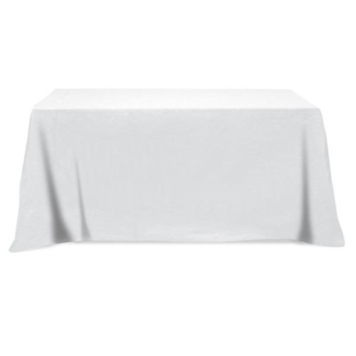 Flat Poly/Cotton 3-sided Table Cover - fits 6' standard t...