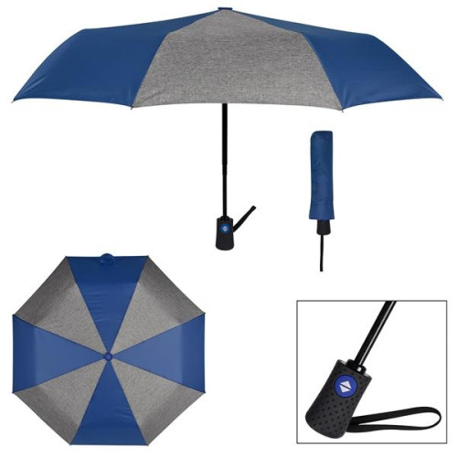 42" ARC HEATHERED TELESCOPIC FOLDING UMBRELLA