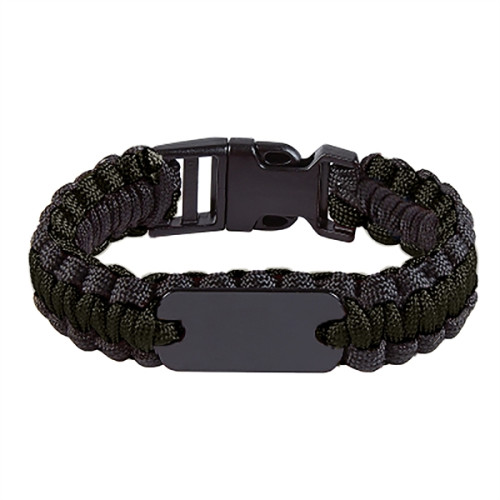 Paracord Bracelet With Metal Plate