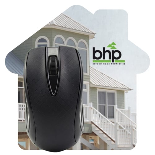 House Shaped Dye Sublimated Computer Mouse Pad