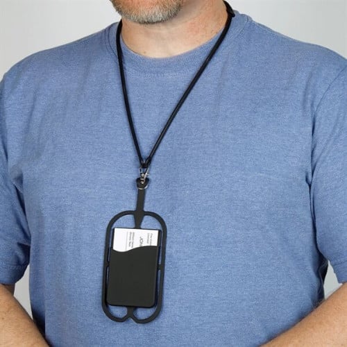 Silicone Lanyard with Phone Holder & Wallet