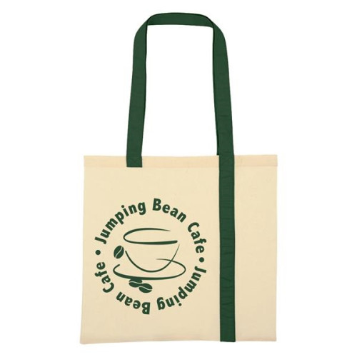 Striped Economy Cotton Canvas Tote Bag