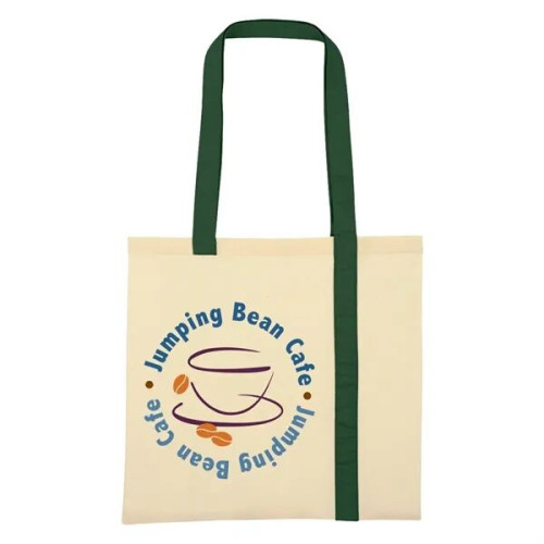 Striped Economy Cotton Canvas Tote Bag