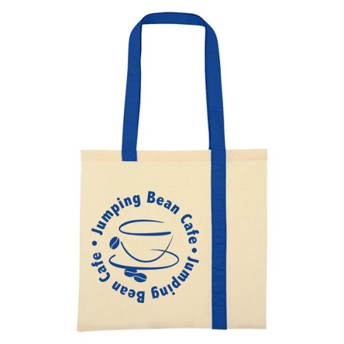 Striped Economy Cotton Canvas Tote Bag