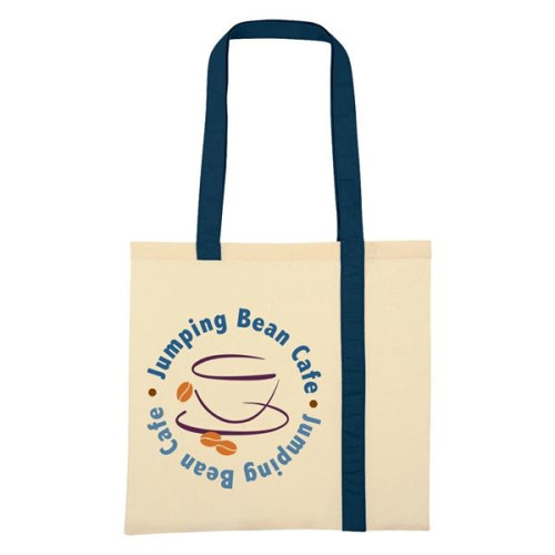 Striped Economy Cotton Canvas Tote Bag