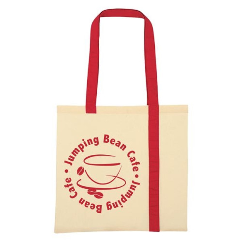 Striped Economy Cotton Canvas Tote Bag