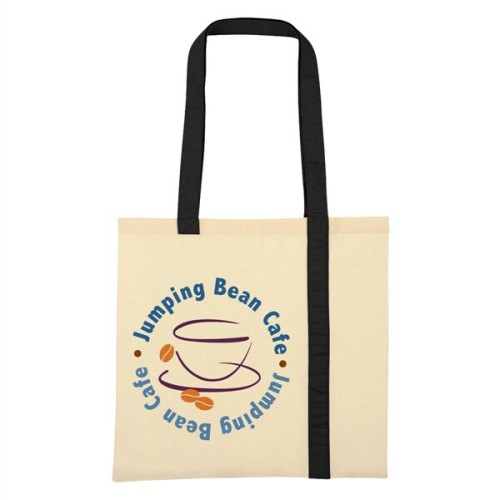 Striped Economy Cotton Canvas Tote Bag