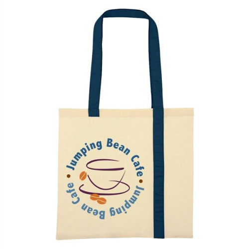 Striped Economy Cotton Canvas Tote Bag