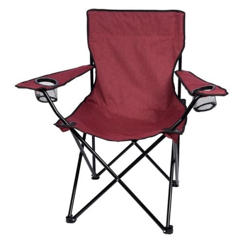 Heathered Folding Chair With Carrying Bag