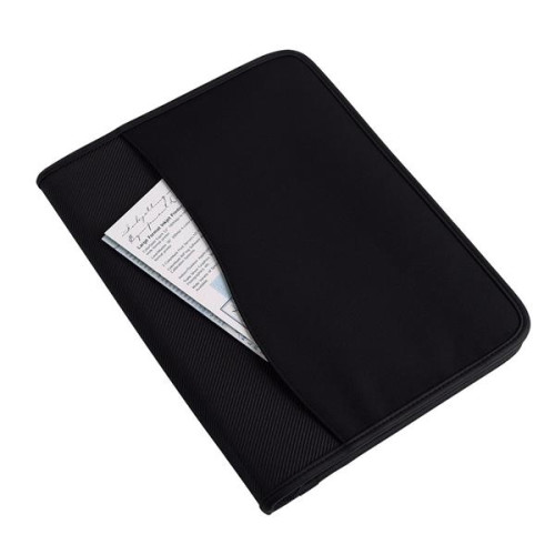 Large Microfiber Portfolio With Embossed PVC Trim