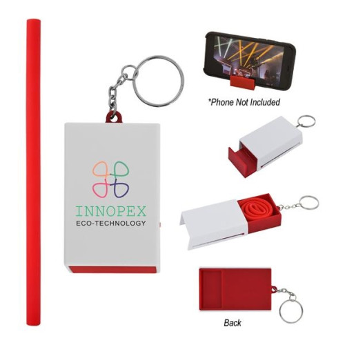 Sip and See Silicone Straw With Phone Stand