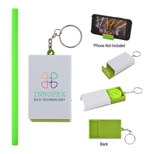 Sip and See Silicone Straw With Phone Stand