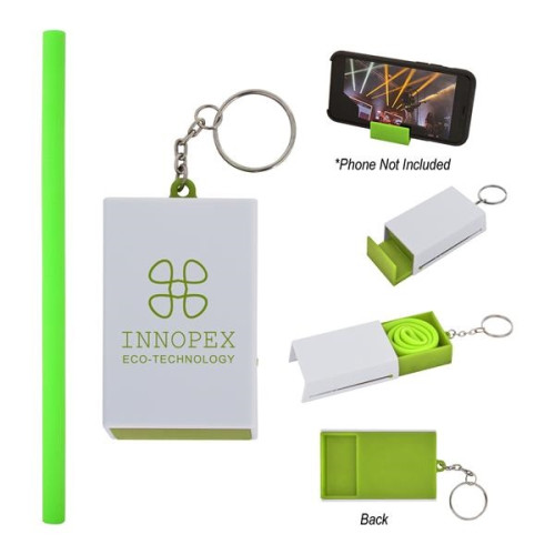 Sip and See Silicone Straw With Phone Stand