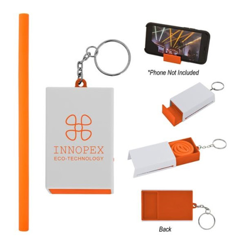 Sip and See Silicone Straw With Phone Stand