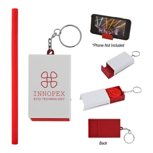 Sip and See Silicone Straw With Phone Stand