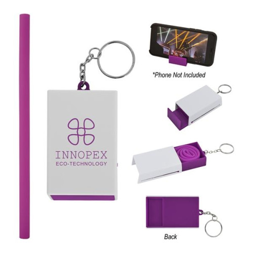 Sip and See Silicone Straw With Phone Stand