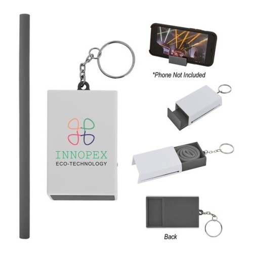 Sip and See Silicone Straw With Phone Stand