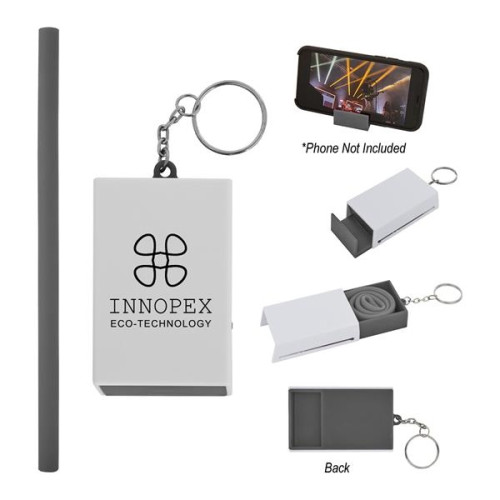 Sip and See Silicone Straw With Phone Stand