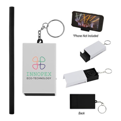 Sip and See Silicone Straw With Phone Stand