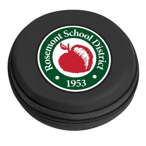 Round Zippered Electronics Travel Case