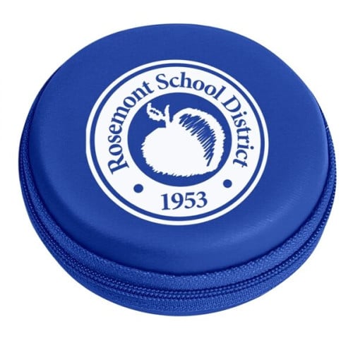 Round Zippered Electronics Travel Case