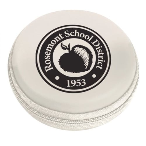 Round Zippered Electronics Travel Case