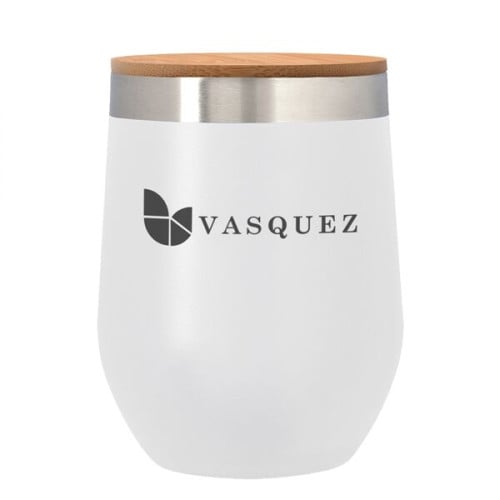 12 Oz. Vinay Stemless Wine Glass With Bamboo Lid