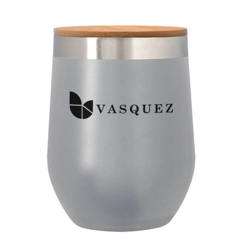 12 Oz. Vinay Stemless Wine Glass With Bamboo Lid