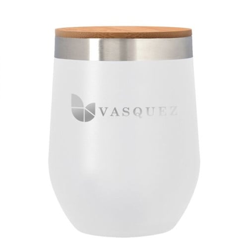 12 Oz. Vinay Stemless Wine Glass With Bamboo Lid