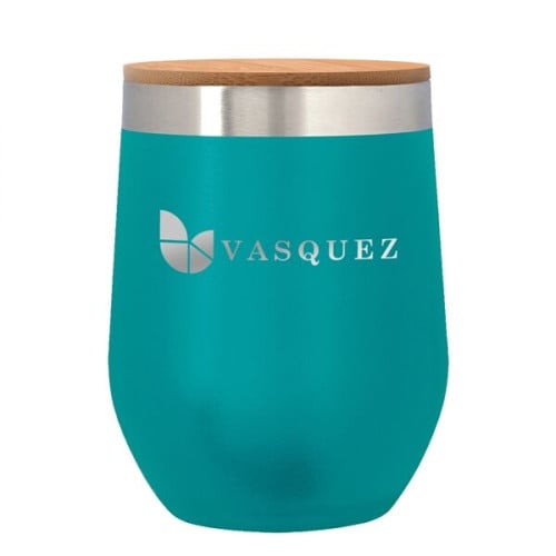 12 Oz. Vinay Stemless Wine Glass With Bamboo Lid