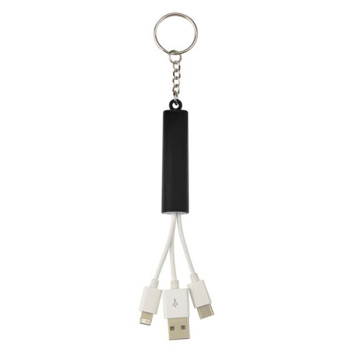 3-In-1 Light Up Charging Cables On Key Ring