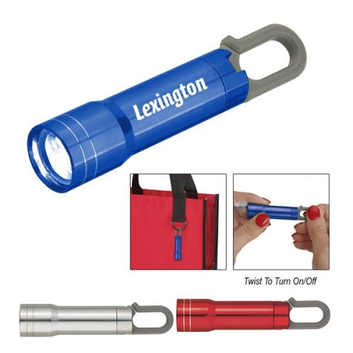 Mini Aluminum Flashlight With Carabiner