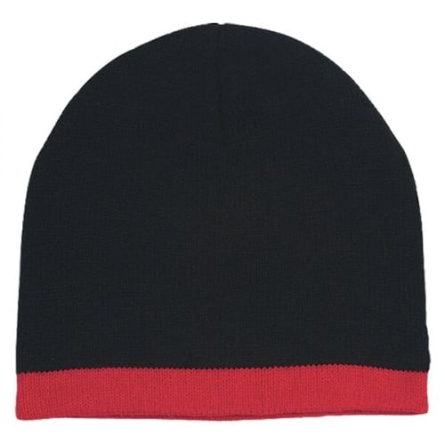 Knit Beanie With Stripe