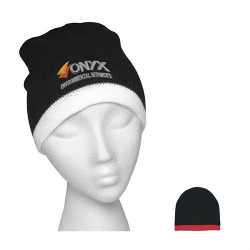 Knit Beanie With Stripe