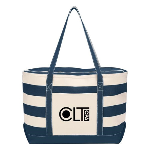 Cotton Canvas Nautical Tote Bag