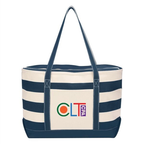 Cotton Canvas Nautical Tote Bag