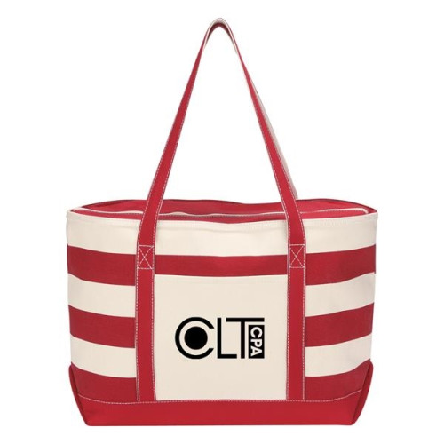 Cotton Canvas Nautical Tote Bag