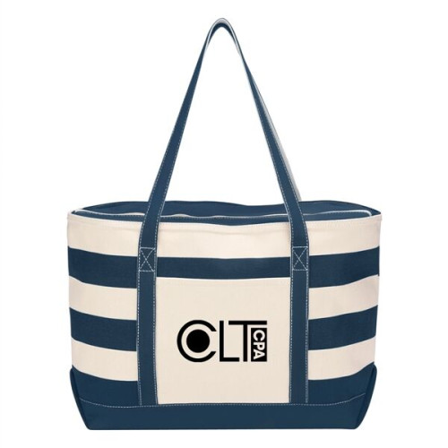 Cotton Canvas Nautical Tote Bag