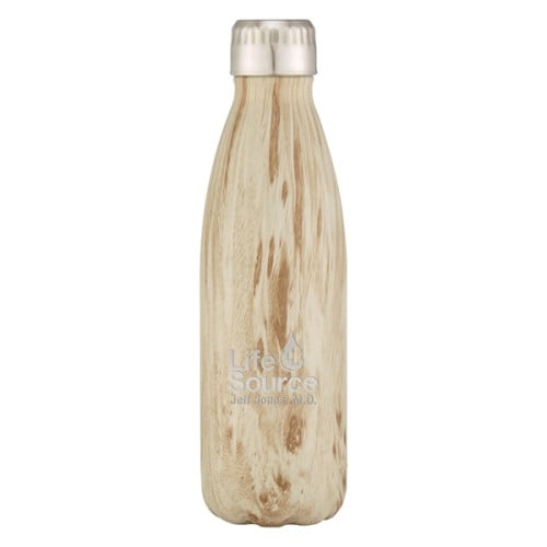 16 Oz. Stainless Steel Swig Woodtone Bottle