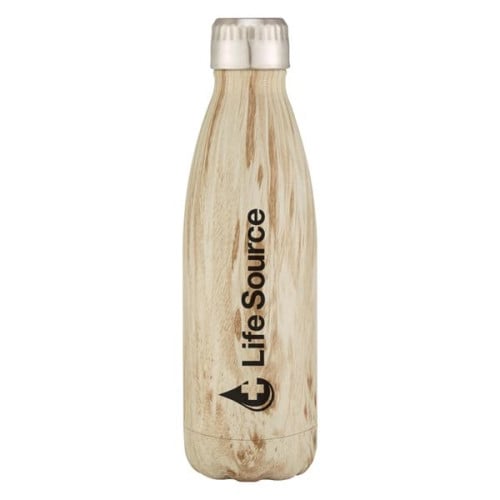 16 Oz. Stainless Steel Swig Woodtone Bottle