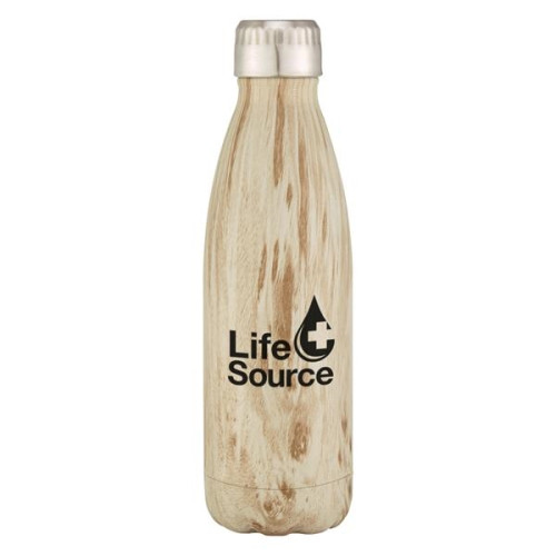 16 Oz. Stainless Steel Swig Woodtone Bottle