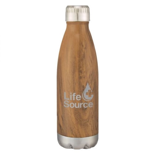 16 Oz. Stainless Steel Swig Woodtone Bottle