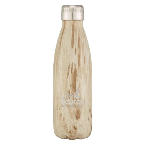 16 Oz. Stainless Steel Swig Woodtone Bottle