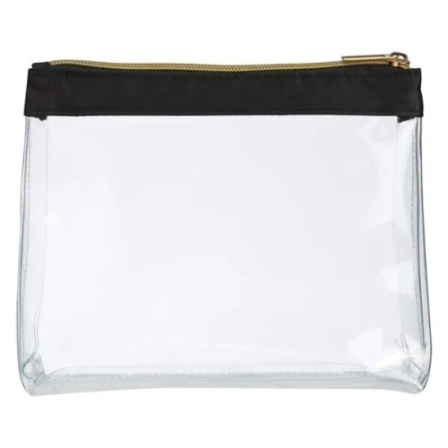 Sadie Satin Clear Cosmetic Bag